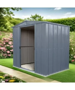 CASETTA DA GIARDINO HABRITA "SPACEMAKER APEX" IN ACCIAIO ZINCATO ANTRACITE 193,7X151,1X190,2 CM